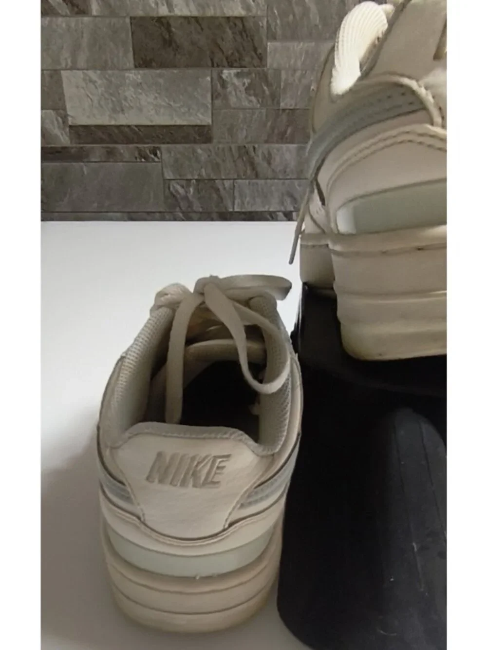 Size 8 - Nike Court Vision Low Womens Triple White White Good Condition